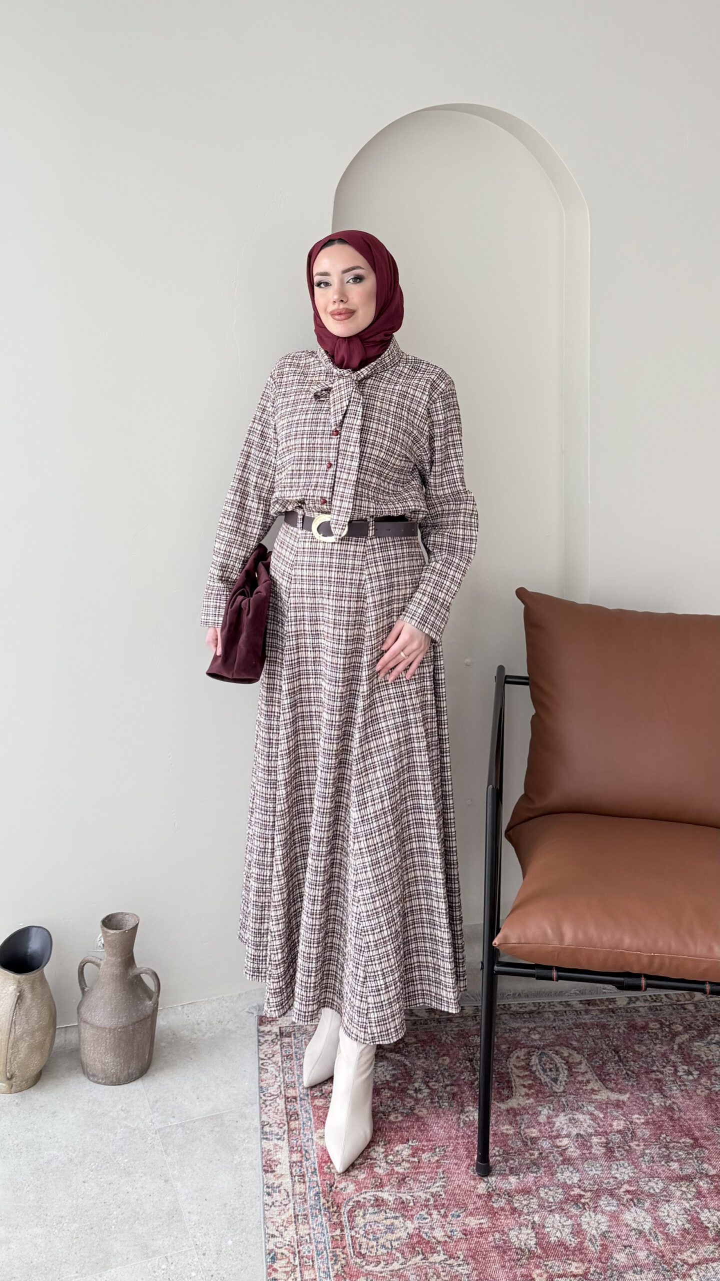 1769330367_0_6975d6bfdd222.jpg Mahra Ekose Takım - Bordo - Görsel 1