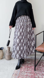 Oven Şifon Etek - Mor