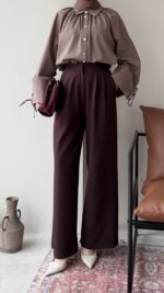 Macka Palazzo Pantalon - Mürdüm