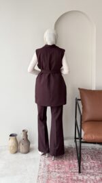 Penta Blazer Yelekli Takım - Mürdüm - Görsel 3