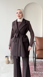 Penta Blazer Yelekli Takım – Kahve - Görsel 4