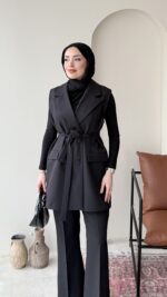 Penta Blazer Yelekli Takım – Siyah - Görsel 5