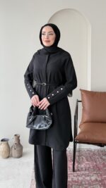 Bade Kemerli Takım - Siyah - Görsel 5