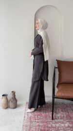 Bade Kemerli Takım – Kahverengi - Görsel 2