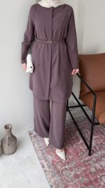 Bade Kemerli Takım – Koyu Vizon - Görsel 6