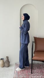 Petri Dikişli Modal Takım - Lacivert - Görsel 2