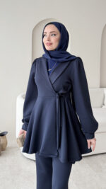 Pira Bağlamalı Scuba Takım - Lacivert - Görsel 4