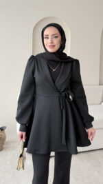 Pira Bağlamalı Scuba Takım - Siyah - Görsel 5