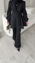 Pira Bağlamalı Scuba Takım - Siyah - Görsel 8