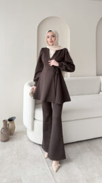 Pira Bağlamalı Scuba Takım - Koyu Kahve - Görsel 3