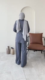 Luvi Düğmeli Oyşo Takım - Antrasit - Görsel 3