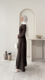 Wenessa Elbise - Acı Kahve - Görsel 2