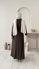 Wenessa Elbise - Acı Kahve - Görsel 3