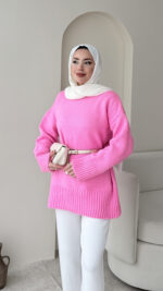 Hola Triko Kazak - Şeker Pembe - Görsel 2