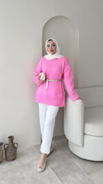 Hola Triko Kazak - Şeker Pembe - Görsel 4