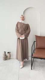 Elvis Bağlamalı Elbise - Vizon ( Ön sipariş bayram sonrası çıkacaktır  )