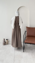 Elvis Bağlamalı Elbise - Vizon ( Ön sipariş bayram sonrası çıkacaktır  ) - Görsel 3