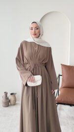 Elvis Bağlamalı Elbise - Vizon ( Ön sipariş bayram sonrası çıkacaktır  ) - Görsel 4