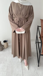 Elvis Bağlamalı Elbise - Vizon ( Ön sipariş bayram sonrası çıkacaktır  ) - Görsel 5