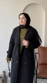 Kığıl Trenç - Siyah - Görsel 5