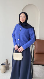 Love Mini Hırka - Mavi