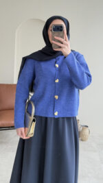 Love Mini Hırka - Mavi - Görsel 4