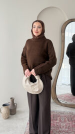 Hola Triko Kazak - Koyu Kahve - Görsel 2