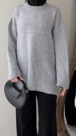 Hola Triko Kazak - Duman - Görsel 3