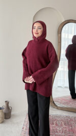 Hola Triko Kazak - Vişne - Görsel 2