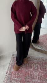 Hola Triko Kazak - Vişne - Görsel 4