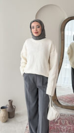 Hola Triko Kazak - Taş - Görsel 2