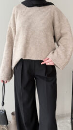 Elora Triko Kazak - Vizon - Görsel 3