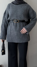 Mişa Triko Kazak - Antrasit - Görsel 3