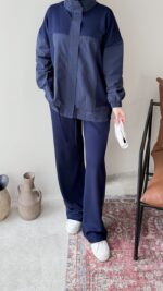 Mesa Garni Detaylı Oyşo Takım - Lacivert - Görsel 6