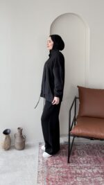 Mesa Garni Detaylı Oyşo Takım - Siyah ( Ön sipariş bayram sonrası kargolanacaktır) - Görsel 2