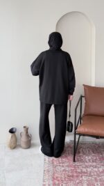 Mesa Garni Detaylı Oyşo Takım - Siyah ( Ön sipariş bayram sonrası kargolanacaktır) - Görsel 3