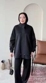 Mesa Garni Detaylı Oyşo Takım - Siyah ( Ön sipariş bayram sonrası kargolanacaktır) - Görsel 4