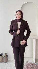 Polya Blazer Takım - Mürdüm - Görsel 4