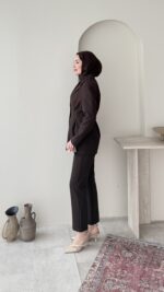 Polya Blazer Takım – Kahve - Görsel 2