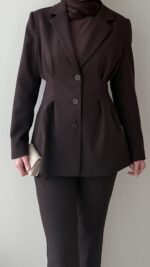 Polya Blazer Takım – Kahve - Görsel 5