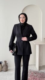 Polya Blazer Takım – Siyah - Görsel 4