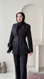 Polya Blazer Takım – Siyah - Görsel 5