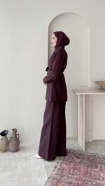 Mirta Taşlı Takım – Mürdüm - Görsel 2