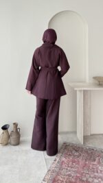 Mirta Taşlı Takım – Mürdüm - Görsel 3