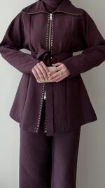 Mirta Taşlı Takım – Mürdüm - Görsel 6