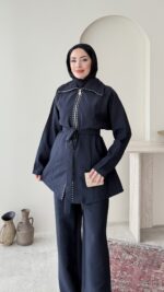 Mirta Taşlı Takım – Lacivert - Görsel 5