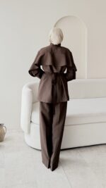 Hare Taşlı Takım - Kahve - Görsel 3