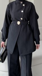 Hare Taşlı Takım – Siyah - Görsel 7