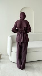 Hare Taşlı Takım – Mürdüm - Görsel 3