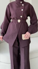 Hare Taşlı Takım – Mürdüm - Görsel 7